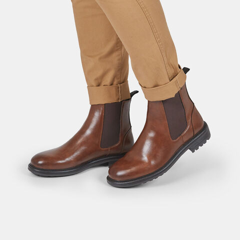 Botín chelsea de hombre, Marrón Botín chelsea de hombre, Marrón